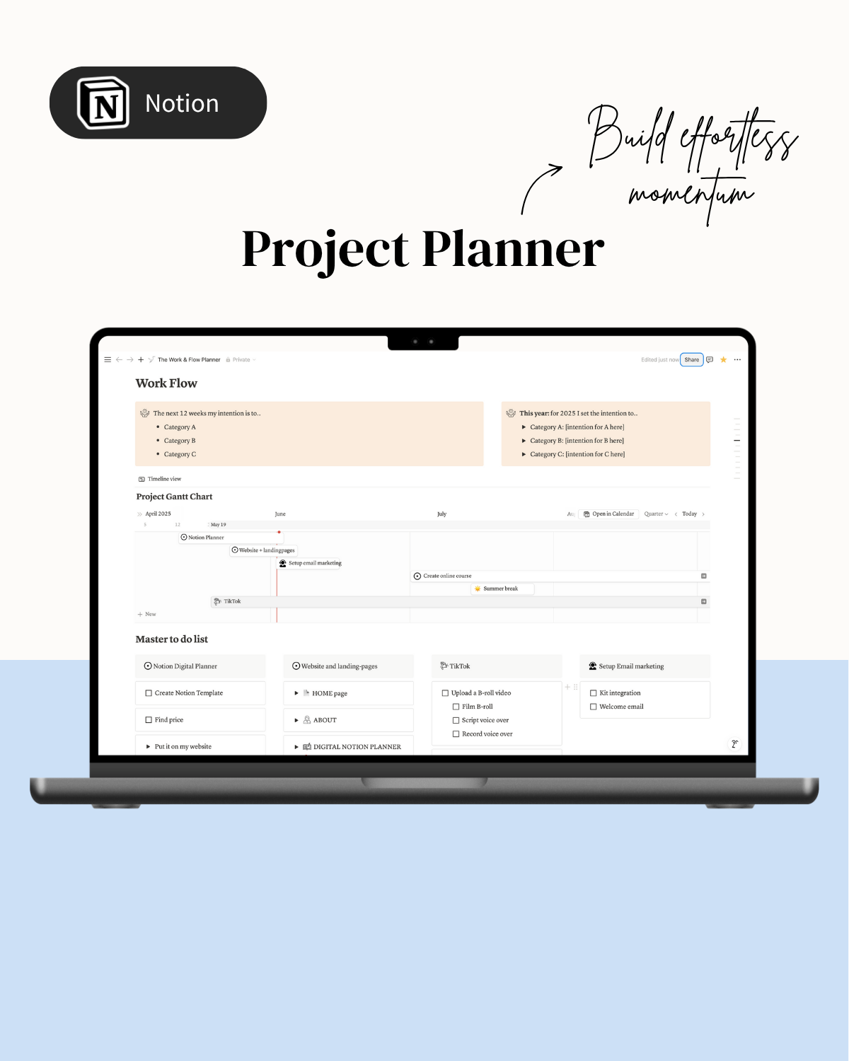 The Work & Flow Planner (accessed via Notion)